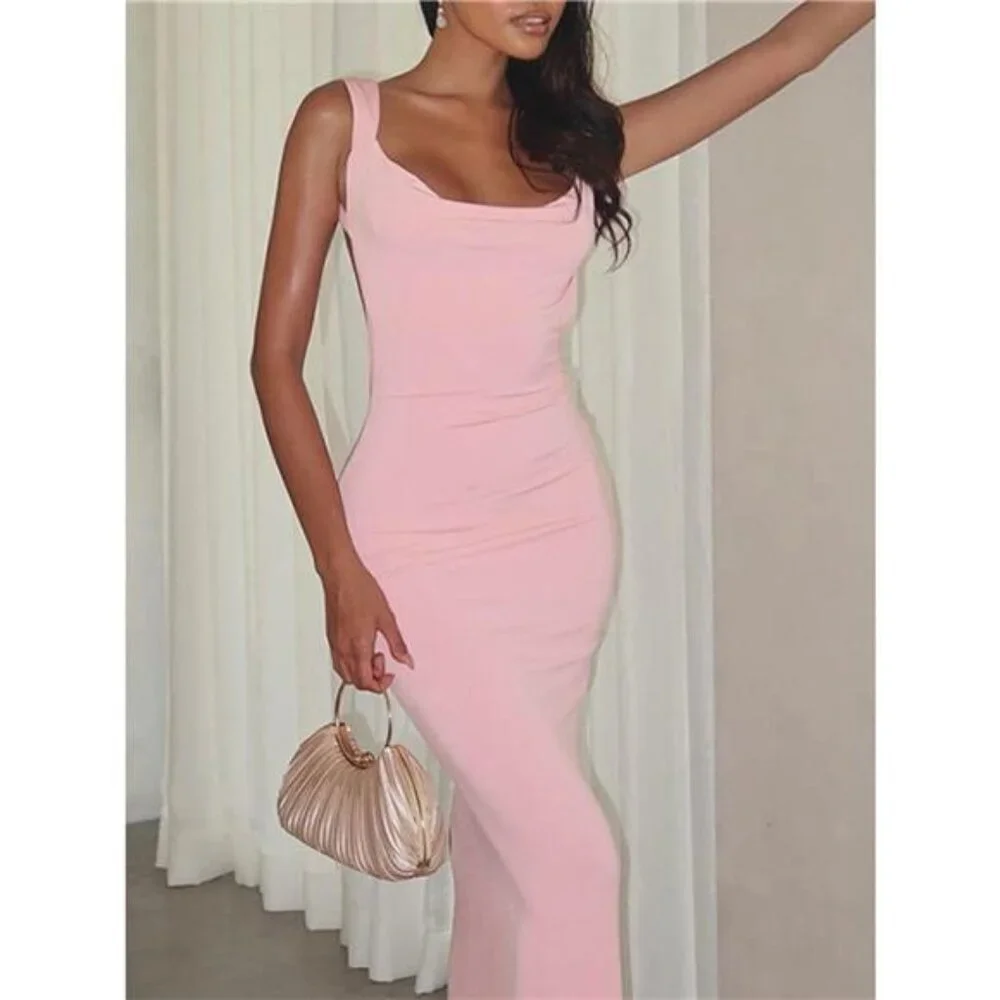 Backless Wide Strap Maxi Dress - Picture 14 of 16